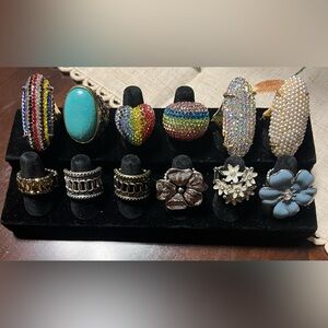 Colorful Gemstone and Pearl Ring Collection